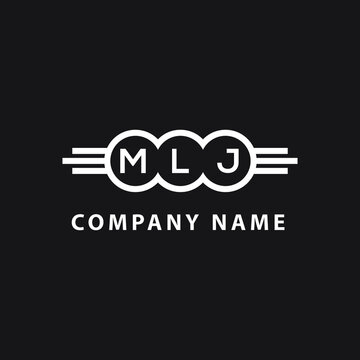 MLJ letter logo design on black background. MLJ  creative initials letter logo concept. MLJ letter design.
