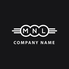 MNL letter logo design on black background. MNL  creative initials letter logo concept. MNL letter design.
