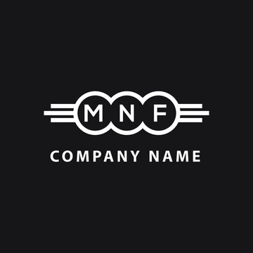 MNF letter logo design on black background. MNF  creative initials letter logo concept. MNF letter design.
