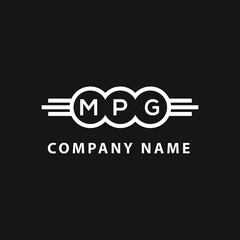 MPG letter logo design on black background. MPG  creative initials letter logo concept. MPG letter design.
