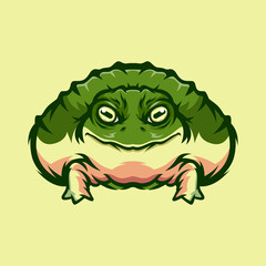 Bull Frog Mascot Logo