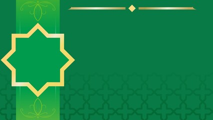 green islamic themed abstract illustration. This illustration can be used as a background for events related to Islam