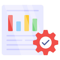 Premium download icon of business report management