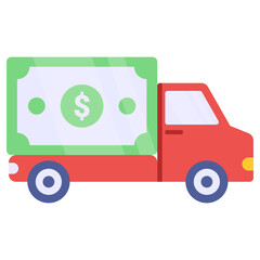 Perfect design icon of money van 