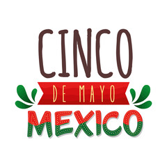 mexican celebration lettering poster