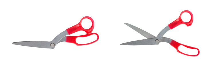 Scissors Vintage and Old on White Background. File with Clipping Path.