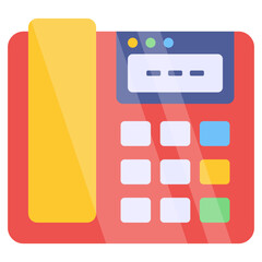 Editable design icon of landline