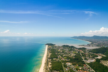 Obraz premium Aerial view of beach in Asia