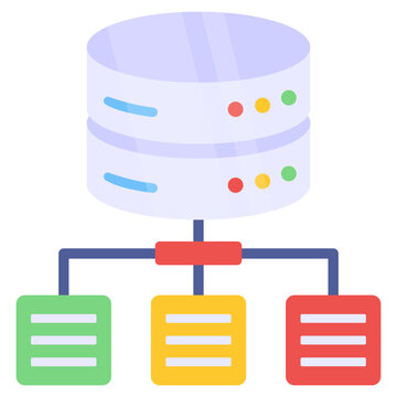 Perfect design icon of network database
