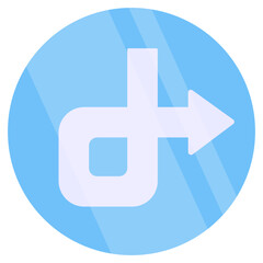 Fototapeta premium Modern style icon of forward arrow