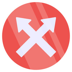 Obraz premium Modern style icon of cross upward arrows