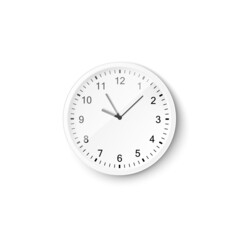 Wall clock face with arabic numerals realistic vector illustration isolated.