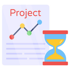 An icon design of project time 