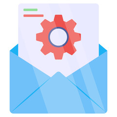 Creative design icon of mail setting