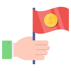 Modern design icon of financial flag