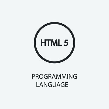 programing language vector icon illustration sign 