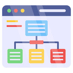 Perfect design icon of web hierarchy
