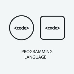 programing language vector icon illustration sign 