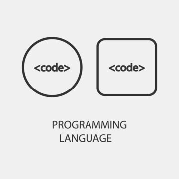 programing language vector icon illustration sign 