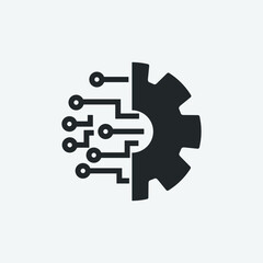 Fototapeta premium technology vector icon illustration sign 