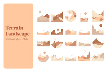 Terrain Landscape Illustration Graphic Set