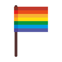 lgtbi flag in pole
