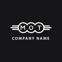 MOT letter logo design on black background. MOT  creative initials letter logo concept. MOT letter design.