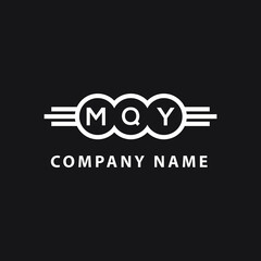 MQY letter logo design on black background. MQY  creative initials letter logo concept. MQY letter design.
