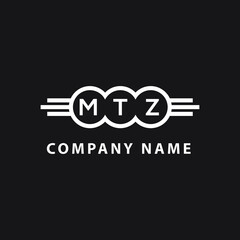 MTZ letter logo design on black background. MTZ  creative initials letter logo concept. MTZ letter design.
