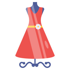 Editable design icon of party dress