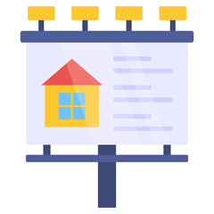A perfect design icon of property board © Vectorslab