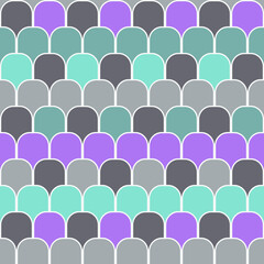 Seamless pastel geometric pattern with cwith colorful shapes, vector eps 10