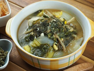 한국음식 시레기 된장국