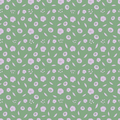 Spring summer botanical seamless pattern