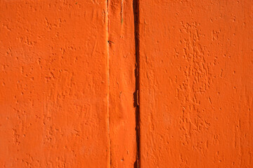 Wooden texture orange old wood background from planks natural door