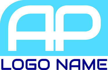 Obraz premium Abstract AP letter logo-AP vector logo design