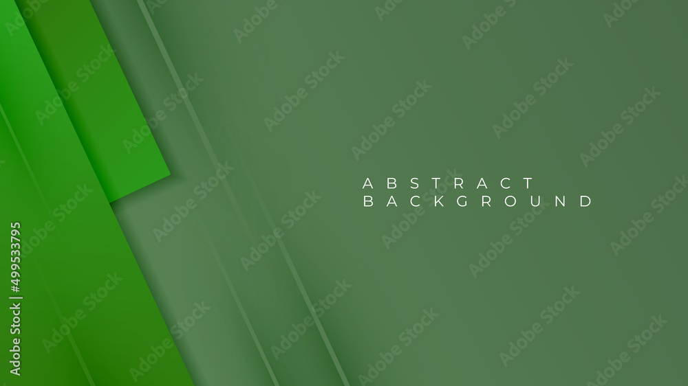 Wall mural Abstract green overlap background, overlap green layer on green dark space background for text and message. vector illustration