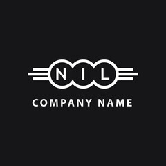 NIL  letter logo design on black background. NIL  creative initials letter logo concept. NIL  letter design.
