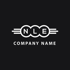 NLE  letter logo design on black background. NLE   creative initials letter logo concept. NLE  letter design.
