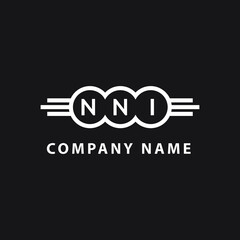 NNI letter logo design on black background. NNI  creative initials letter logo concept. NNI letter design.
