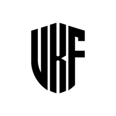 UKF letter logo design. UKF modern letter logo with black background. UKF creative  letter logo. simple and modern letter logo. vector logo modern alphabet font overlap style. Initial letters UKF  - obrazy, fototapety, plakaty