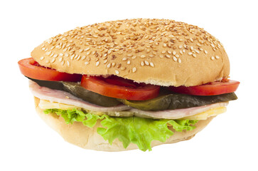 Sandwich isolated on white background.