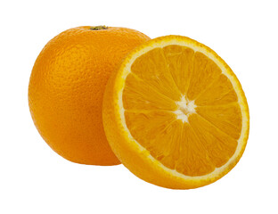 Oranges isolated on white background.