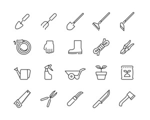simple icon garden tools, vector