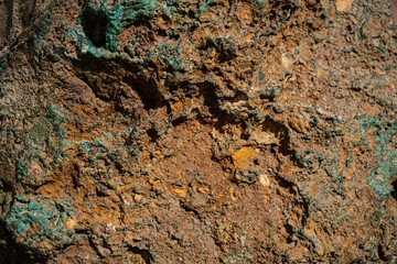 Raw malachite close-up. Background, texture of malachite. green malachite color