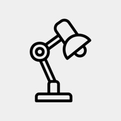 Lamp icon in line style, use for website mobile app presentation