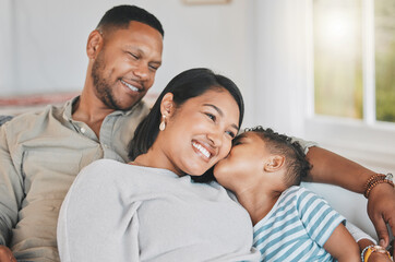 These people are my world. Shot of a happy family relaxing together at home.