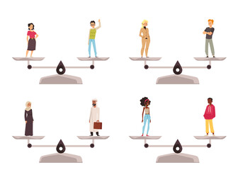 Equal rights, balance and gender equality for male and female persons.