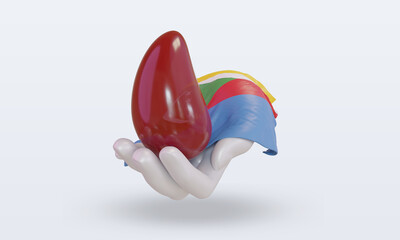 3d world blood donor day Comoros flag rendering front view
