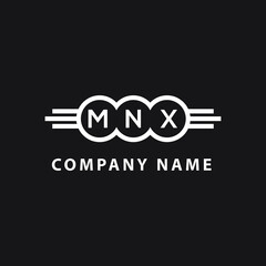 MNX  letter logo design on black background. MNX   creative initials letter logo concept. MNX  letter design.
